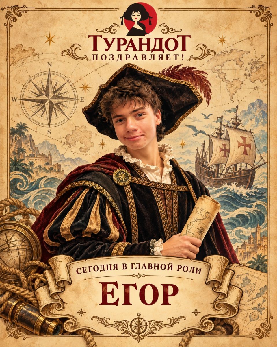 Народный театр «Турандот» поздравляет актёра Егора с днём рождения