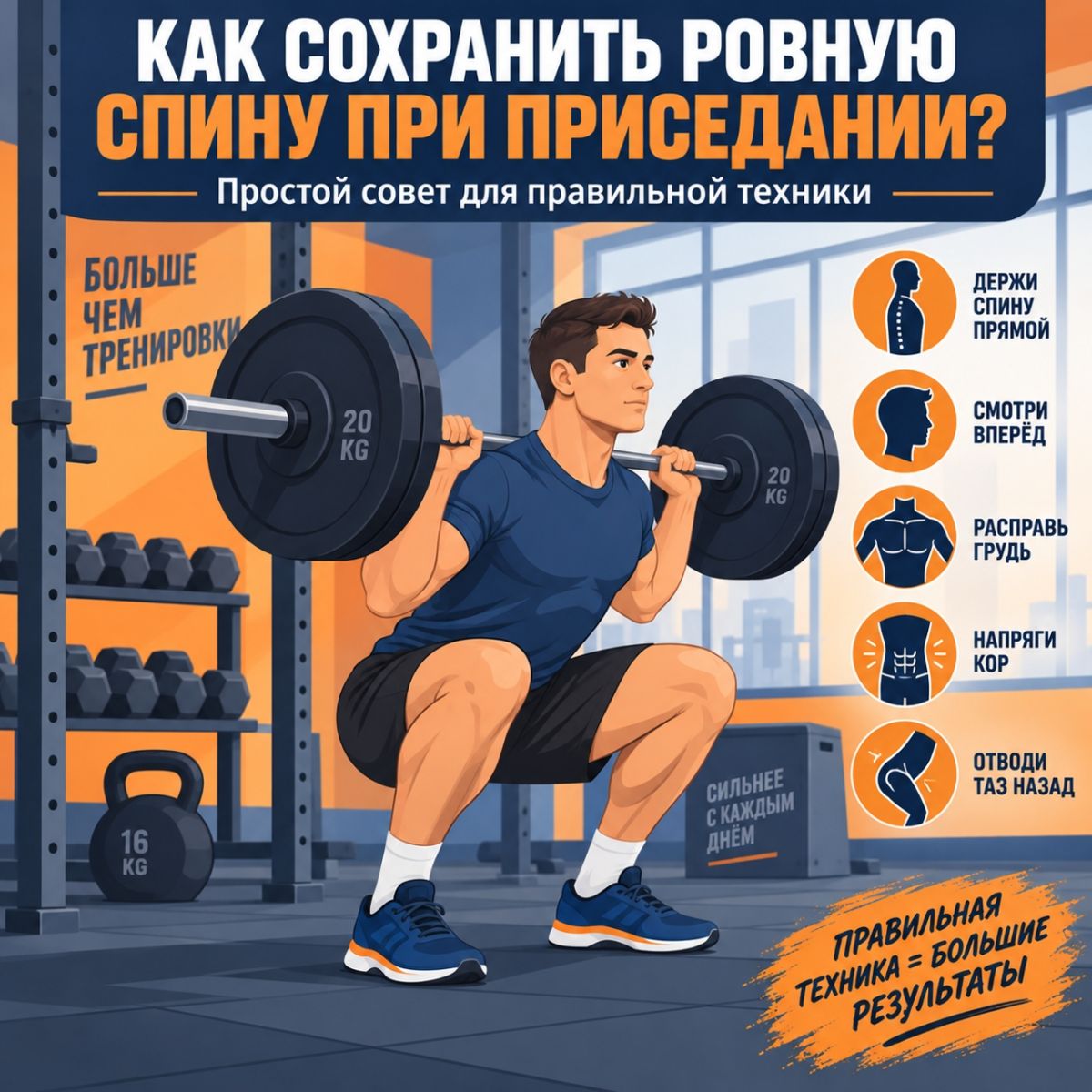 Приём для правильной становой тяги: куда смотреть
