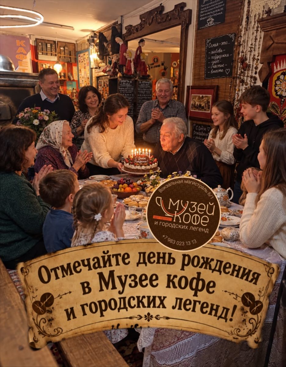 День рождения в Музее кофе и городских легенд: три формата