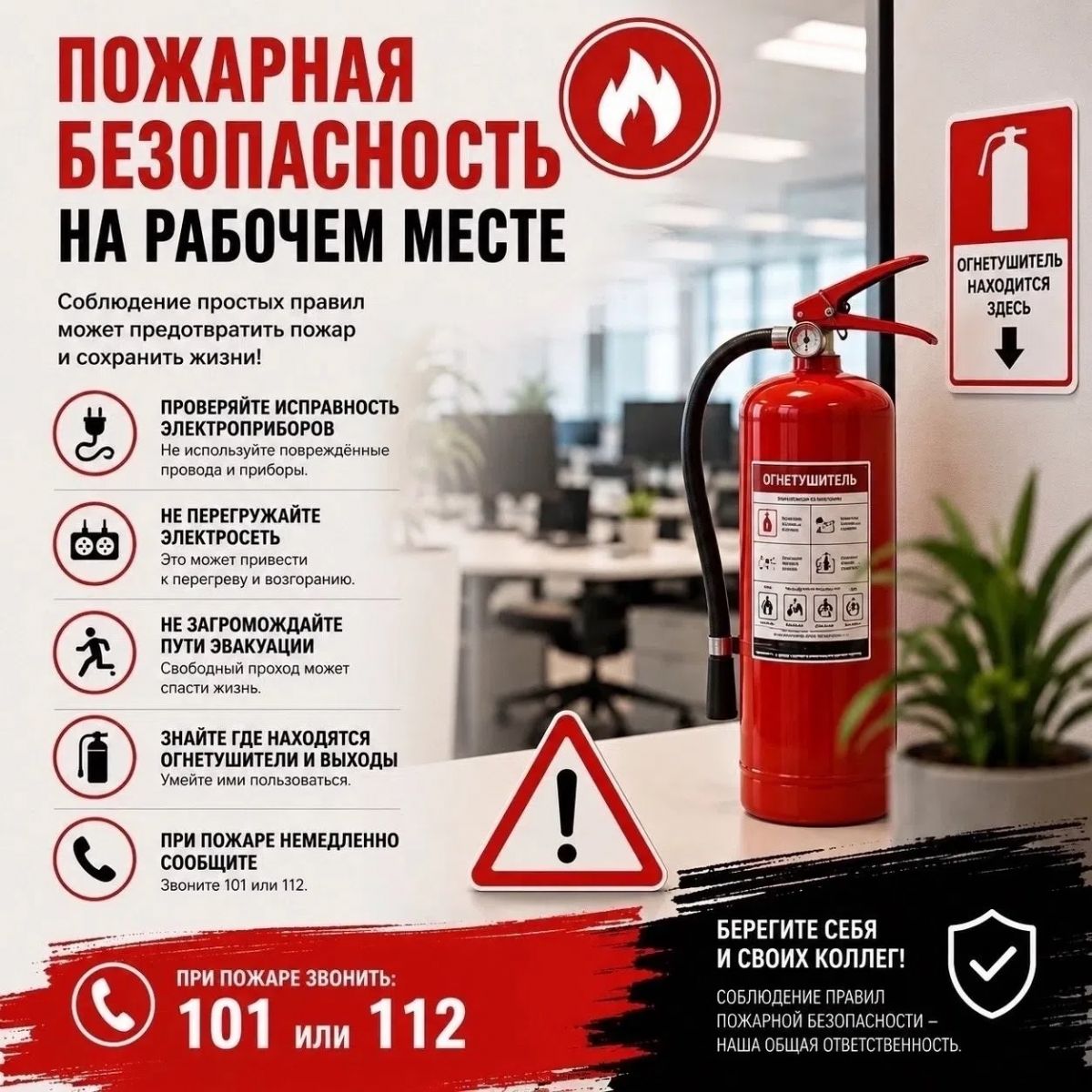 Правила пожарной безопасности на рабочем месте