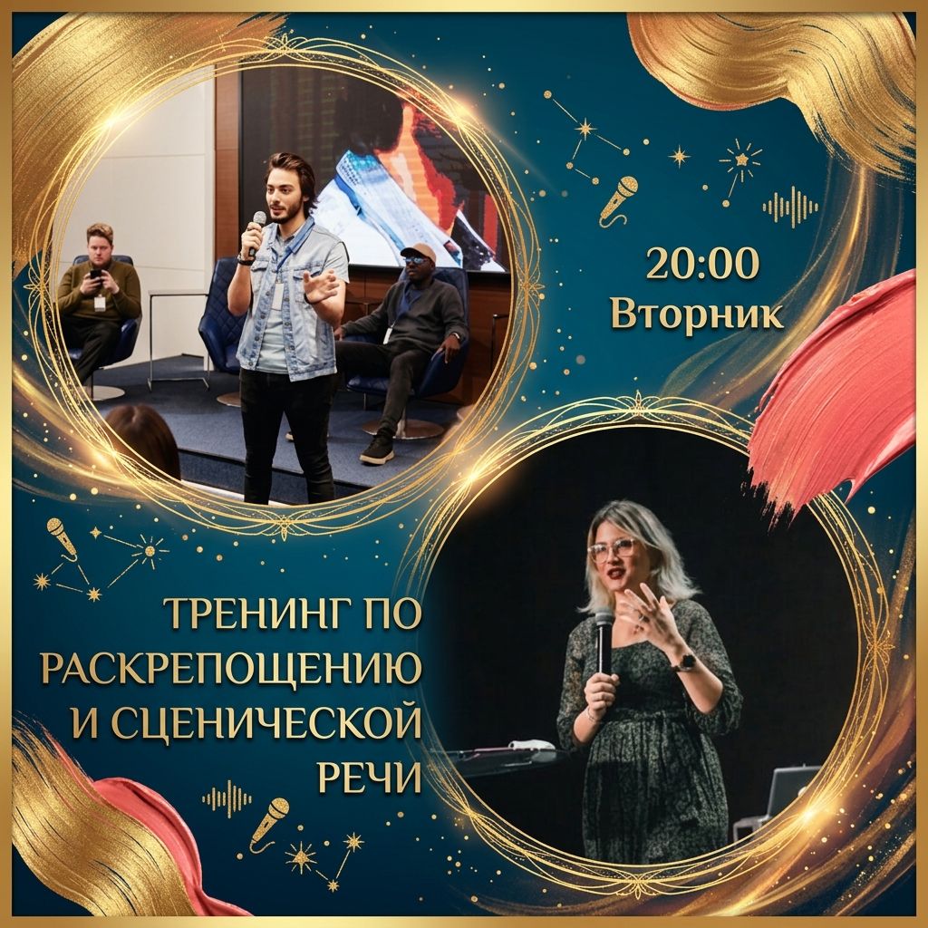Тренинг по раскрепощению и ораторскому искусству по вторникам