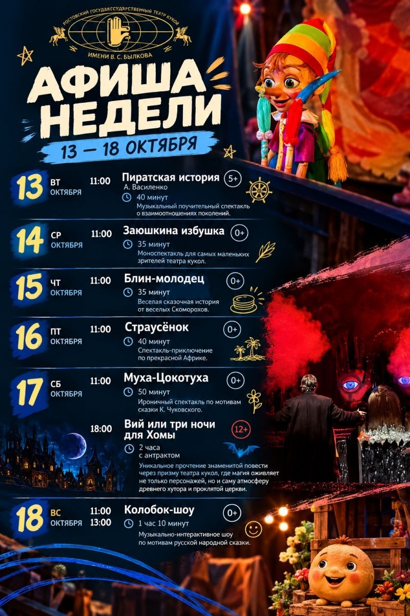 Афиша недели | 13–18 октября