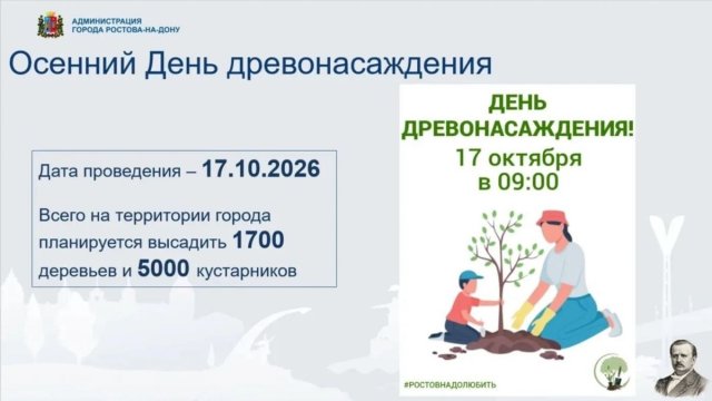 Осенний День древонасаждения в Ростове 17 октября: 8 мест
