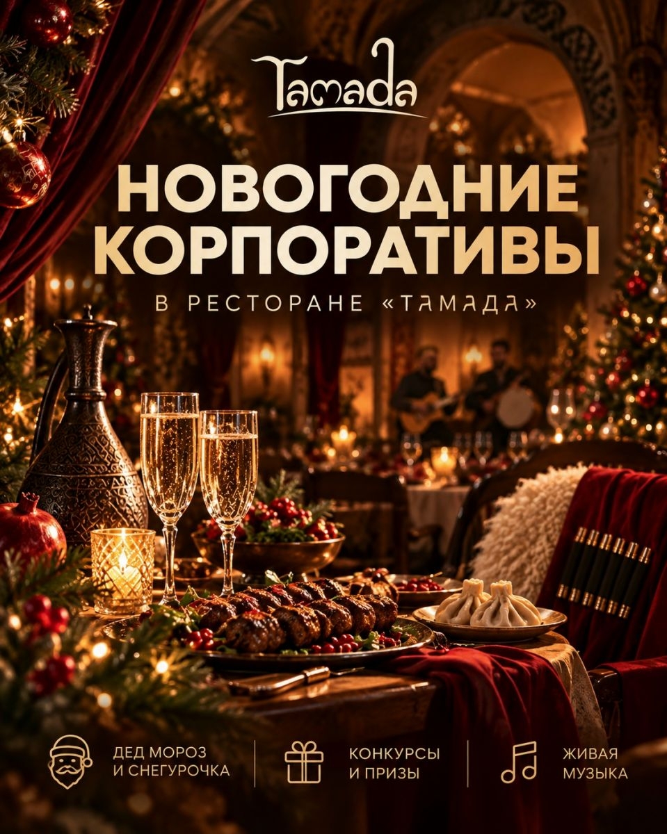 Где отметить Новогодние корпоративы так, чтобы вспоминали весь год? В ресторане «Тамада»!