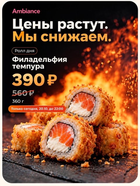 Цены везде растут, а мы снижаем. Дураки? Возможно. Зато вкусно кормим