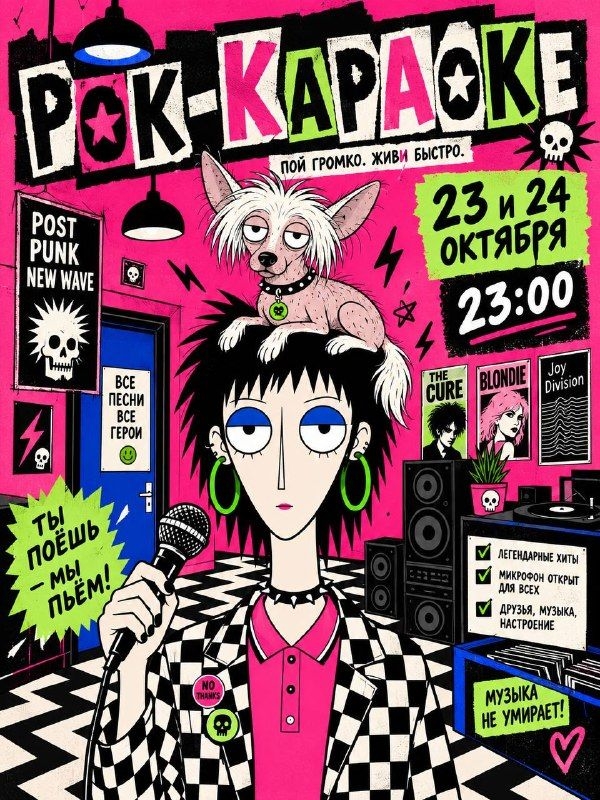 23 и 24 октября в 23:00 — РОК-КАРАОКЕ!